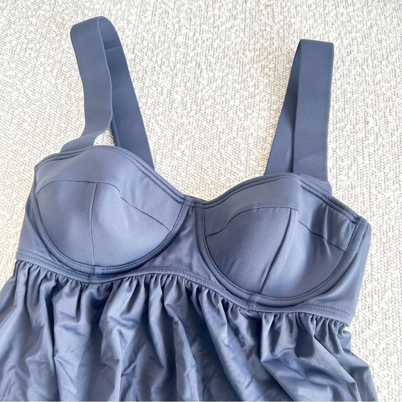 NEW $118 Michael Michael Kors Underwire Baby Doll Tankini Swim Top Size Small - Picture 4 of 9